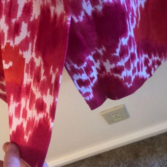 Jones New York Signature Petite Pink & White Ikat Print Sleeveless Dress 8P Stre - Picture 7 of 7